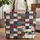 Personalized French Bulldog Patchwork Polka Dot Floral Everyday Carry Gift for Dog Lovers Quilted Tote Bag - 1