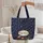 Christmas Train Engine Snowflakes Stars - Christmas Everyday Carry Gift Quilted Tote Bag - 5
