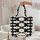 Your Name Circle Bordered Five Petal Flowers Everyday Carry Gift Quilted Tote Bag - 5