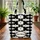 Your Name Circle Bordered Five Petal Flowers Everyday Carry Gift Quilted Tote Bag - 3