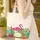 Pink Flamingo Tropical Foliage Hibiscus Personalized Name - Travel Essentials Gift Quilted Tote Bag - 4