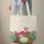Pink Flamingo Tropical Foliage Hibiscus Personalized Name - Travel Essentials Gift Quilted Tote Bag - 6