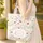 Wildflower Meadow Botanical Wreath Personalized Name Everyday Carry Gift Quilted Tote Bag - 4