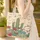 Desert Sand Ripple Cacti Succulents Personalized Floral Wreath - Everyday Carry Gift Quilted Tote Bag - 4