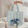 Majestic Blue Dragon Blue Roses Swirling Foliage Personalized Travel Essentials Quilted Tote Bag - 5