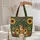 Ginger Cat Sunflower Garden Fall Blooms - Everyday Carry Gift for Cat Lovers Quilted Tote Bag - 5
