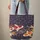 Ornate Koi Fish Japanese Maple Leaves with Waves - Everyday Carry Gift Quilted Tote Bag - 6
