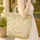Antique Magnolia Blossom Wreath Personalized Name - Everyday Carry Gift Quilted Tote Bag - 4