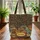Personalized Name Patterned Owls Fall Leaves - Autumn Lifestyle Gift Quilted Tote Bag - 3