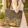 Personalized Name Patterned Owls Fall Leaves - Autumn Lifestyle Gift Quilted Tote Bag - 4