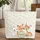Personalized Name Baby Animals Wildflower Wreath - Everyday Carry Gift for New Mom Quilted Tote Bag - 1