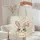 Bunny Head Floral Wreath Berries Everyday Carry Gift for Kids Quilted Tote Bag - 5