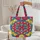 Stained Glass Flower Mandala Custom Name - Everyday Carry Gift Quilted Tote Bag - 5