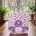 Ornate Deep Purple Awareness Ribbon Floral Blossoms Butterflies Personalized Gift Quilted Tote Bag - 3