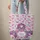 Ornate Deep Purple Awareness Ribbon Floral Blossoms Butterflies Personalized Gift Quilted Tote Bag - 6