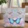 Morpho Butterfly Monarch Floral Personalized Name Everyday Carry Gift Quilted Tote Bag - 1