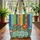 Folk Art Quilting Yo-Yo Flowers Botanical Shapes Vertical Patchwork - Everyday Carry Gift Quilted Tote Bag - 3