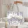 Wisteria Branches Flowers Personalized Wreath - Everyday Carry Gift Quilted Tote Bag - 5