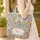 Peacock Botanical Floral Paisley Name Floral Wreath Everyday Carry Gift Quilted Tote Bag - 4