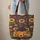 Glowing Eyed Black Bat Pumpkin Sunflowers Autumn Foliage - Halloween Lover Gift Quilted Tote Bag - 6