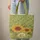 Prominent Sunflower Floral Wreath Organic Swirls Personalized - Everyday Carry Gift Quilted Tote Bag - 6