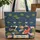 Personalized Koi Fish Water Lilies Name Scroll Water Ripples Everyday Carry Gift Quilted Tote Bag - 1