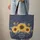 Personalized Name Vibrant Sunflowers Floral Wreath - Everyday Carry Gift for Her Quilted Tote Bag - 6