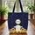 Lamb Sunflowers Starry Sky Name Wreath - Everyday Carry Gift for Kids Quilted Tote Bag - 3