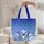 Blue Butterfly Floral Vines Cross Medallion Everyday Carry Gift Quilted Tote Bag - 5