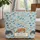 Personalized Sea Turtles Seashells Starfish - Ocean Lover Everyday Carry Gift Quilted Tote Bag - 1
