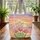 Pink Tulips Sunset Sky Personalized Floral Wreath - Everyday Carry Gift Quilted Tote Bag - 3