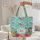 Vibrant Hummingbird Tropical Flowers Floral Wreath Delicate Leaves Personalized Everyday Carry Gift Quilted Tote Bag - 5