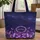 Iridescent Purple Butterflies Roses Night Sky - Everyday Carry Gift for Butterfly Lover Quilted Tote Bag - 1