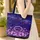 Iridescent Purple Butterflies Roses Night Sky - Everyday Carry Gift for Butterfly Lover Quilted Tote Bag - 4