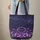 Iridescent Purple Butterflies Roses Night Sky - Everyday Carry Gift for Butterfly Lover Quilted Tote Bag - 6