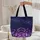 Iridescent Purple Butterflies Roses Night Sky - Everyday Carry Gift for Butterfly Lover Quilted Tote Bag - 5