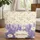 Personalized Lavender Field Wheat Daisies Floral Wreath - Everyday Carry Gift Quilted Tote Bag - 1