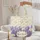 Personalized Lavender Field Wheat Daisies Floral Wreath - Everyday Carry Gift Quilted Tote Bag - 5
