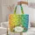 Personalized Name Wildflower Bouquet - Ornate Rainbow Floral Everyday Carry Gift Quilted Tote Bag - 5