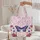 Ornate Purple Indigo Blue Butterfly Fuchsia Pink Floral Wreath - Everyday Carry Gift Quilted Tote Bag - 5