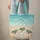 Personalized Sea Turtles Ocean Waves Everyday Carry Gift for Beach Lover Quilted Tote Bag - 6
