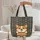 Adorable Playful Corgi Dog Bone Paw Print Wooden Sign - Travel Essentials Everyday Carry Quilted Tote Bag - 5