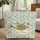Open Book Lily Valley Butterfly Floral Wreath Everyday Carry Gift Quilted Tote Bag - 1
