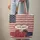 Personalized Name Heart Patriotic Stars Stripes Independence Day Carry Gift Quilted Tote Bag - 6