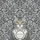 Personalized Majestic Grey Cat Swirling Damask Scrollwork - Cat Lover Everyday Carry Gift Quilted Tote Bag - 7