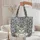 Personalized Majestic Grey Cat Swirling Damask Scrollwork - Cat Lover Everyday Carry Gift Quilted Tote Bag - 5