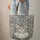 Personalized Majestic Grey Cat Swirling Damask Scrollwork - Cat Lover Everyday Carry Gift Quilted Tote Bag - 6