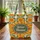 Crocheted Sunflower Wreath Name Frame Granny Squares - Boho Lifestyle Gift Quilted Tote Bag - 3