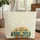 Vintage Camper Trailer Floral Sprigs - Travel Essentials Gift Quilted Tote Bag - 1