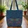 Jewel Dragonfly Moths Swirling Vines Floral Personalized - Everyday Carry Gift for Her Quilted Tote Bag - 3
